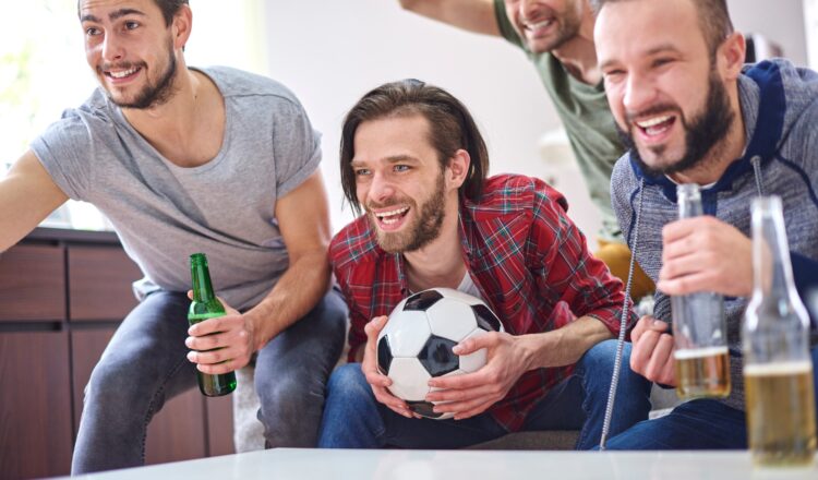 Big emotions while watching soccer match