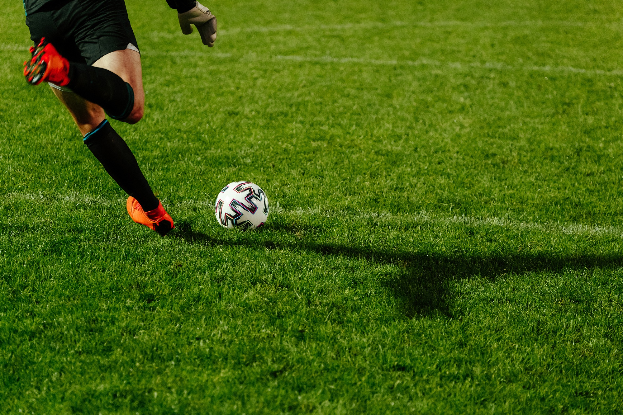 goalkeeper goal kick during football match