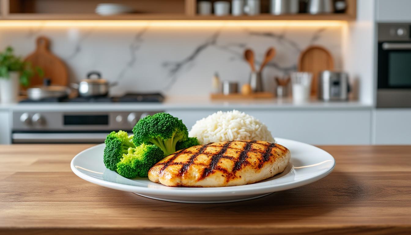 découvrez notre recette de riz poulet brocolis, idéale pour la musculation : un plat savoureux, riche en protéines et nutriments, parfait pour atteindre vos objectifs sportifs et garder une alimentation équilibrée.