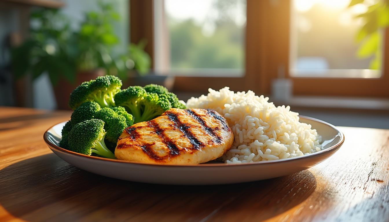 découvrez une recette de riz, poulet et brocolis idéale pour la musculation. un plat savoureux, riche en protéines et facile à préparer pour optimiser votre prise de masse ou votre sèche.