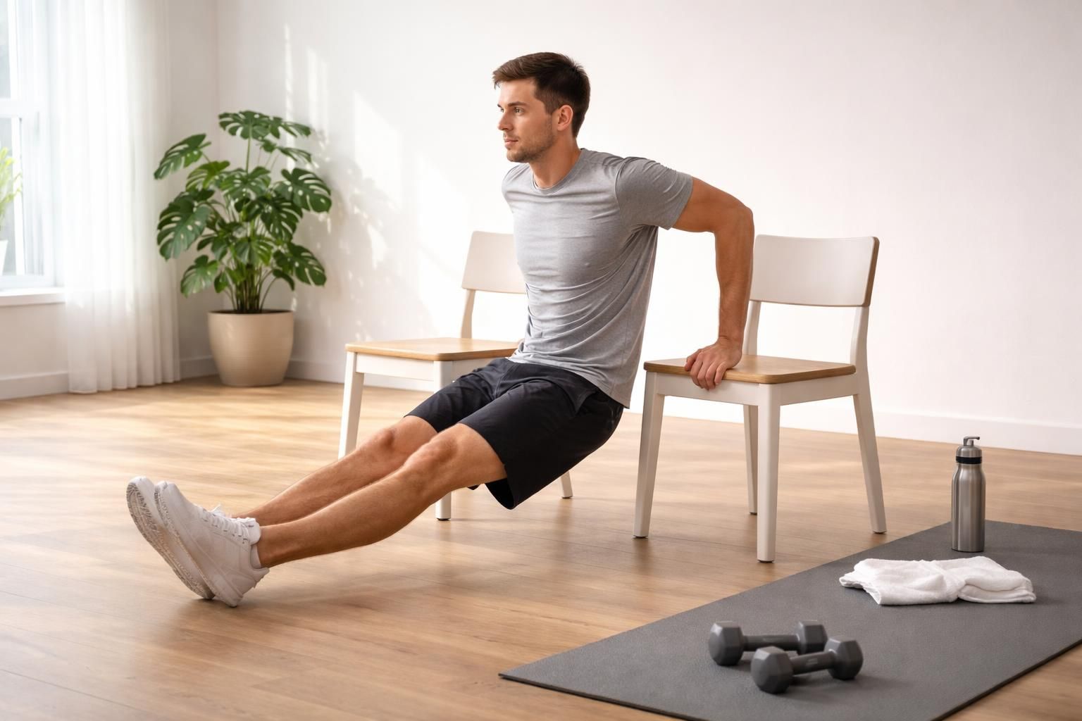 découvrez notre guide complet pour débutants sur les dips chaises, une exercice simple et efficace pour renforcer vos bras et vos épaules à la maison.