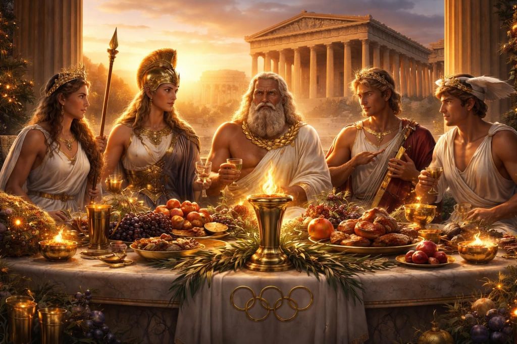 découvrez les secrets fascinants du festin des dieux lors des jeux olympiques d'athènes et plongez au cœur de cette tradition mythique.
